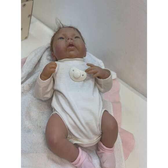 Newborn Realistic Baby Girl Aston Drake with Pacifier - Picture 6 of 16